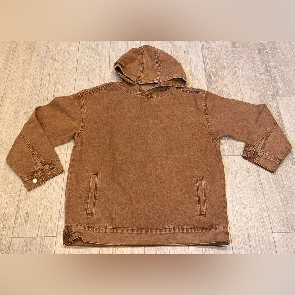 NWOT Brown Denim Hoodie